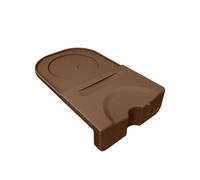 Tapis de plan de travail Espresso Coffee Tamper Corner Pad | Non-Slip Corner Mat with Handle Holder for Coffee Tool Placement(Brown 15x9.5cm)