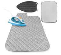 Tapis de Planche à Repasser avec Coussinet en Silicone - Tapis de Planche à Repasser en Silicone résistant à la Chaleur - Tapis de Fer Plat pour Planche à Repasser Portable - Tapis de Repassage pour