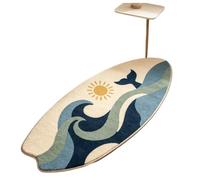 Tapis de planche surf en forme baleine Summer Waves Pour Salon et Chambre | Tapis de chevet de chambre à coucher, tapis de sol doux et lavable for salon(80x240cm)