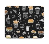 Tapis de plat noir et blanc pour hamburger, frites, boissons avec égouttoir facile à nettoyer, tapis absorbant en terre de diatomée, accessoires de cuisine pour comptoir, 60 x 50 cm