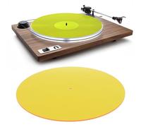 Tapis de Plateau tournant en Acrylique, 300 x 300 x 3 mm, Tapis de Plateau tournant, Tapis antidérapant à Faible Bruit, Anti-Vibration, pour Lecteur de Disque de 12 Pouces (Jaune)