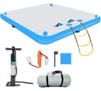 Tapis de Plateforme Flottante Gonflable pour Lacs et Piscines Construction Épais pour la Relaxation et la Pêche