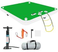 Tapis de Plateforme Flottante Gonflable pour Lacs et Piscines Construction Épais pour la Relaxation et la Pêche