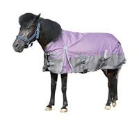 Tapis de pluie indéchirable 1200D pour chevaux, poids moyen imperméable et respirant, col standard pour mini, Shetland, poney et poulain, 200 g (violet, 1,2 m)