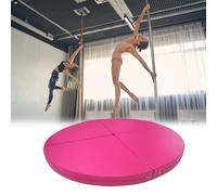 Tapis De Pole Dance De 59 Pouces, Tapis De Protection Pliable Et Portable Pour Pole Dance, Tapis De Sécurité Épais Pour Débutants, Fitness, Gymnastique, Studio À Domicile(Rose Red,59"x1.97")