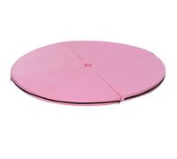 HOMCOM Tapis de pole dance pliable - pole dance mat - tapis de protection Ø 150 cm épaisseur 5 cm - revêtement plastique rose