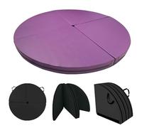 Tapis De Pole Dance, Mat De Réception Rond Et Portable Pour Pole Dance, Coussin De Sécurité Antichoc Avec Poignée, Tapis De Yoga Et Coussin De Danse Pour La Maison Ou Le Studio(Purple,150x3cm)