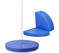 Tapis de Pole Dance Rond - SereneLife - Léger, Pliable et Portable - Bleu - 150 x 150 x 11,9 cm