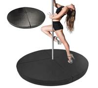 Tapis De Pole Dance, Tapis De Protection Épais Pour Poteaux, Tapis De Sécurité Antichute Portable Rond Pour Danse, Tapis De Réception Pliable Pour Barres De Pole Dance(Black,59"x1.97")