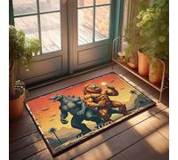 Tapis de porche d'extérieur Guerre des géants : Lion Vs. Godzilla Tapis rétro Tapis de cuisine (40 x 60 cm)