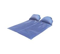 Tapis de Portable avec Reposetête Gonflable Ergonomique et Piquets de Maintien Inclus Conçu en Oxford Imperméable et Lavable Fourni avec, Marine 145x210cm
