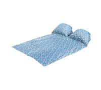 Tapis de Portable avec Reposetête Gonflable Ergonomique et Piquets de Maintien Inclus Conçu en Oxford Imperméable et Lavable Fourni avec, Bleu 145x210cm