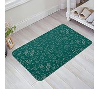 Tapis De Porte 40X60Cm, Fond Vert À Formules Mathématiques Tapi De Sol D'Intérieur Durable Tapis Entree pour Salle De Bain Intérieur Entrée
