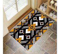 Tapis De Porte 45 x 75 cm, Paillasson Interieur Antidérapant Champignons Sauvages Feuilles, Paillasson Entrée Absorbe Lavable Aquarelle Plantes, Tapis pour L'Intérieur Durable pour Couloir, Bleu