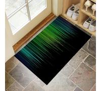 Tapis De Porte 60 X 90 Cm, Lignes Dégradépaillasson Interieur Antidérapant, Paillasson Entrée Lavable, Élégant Mystérieux Tapis D'Entrée Intérieur Absorbant Et Durable, Vert