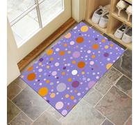 Tapis De Porte 90 x 150 cm, Paillasson Interieur Antidérapant Pois, Paillasson Entrée Absorbe Lavable Intéressant Géométrique, Tapis pour L'Intérieur Durable pour Couloir, Violet