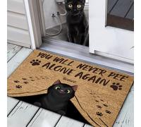 Tapis De Porte Absorbant Tapis De Bain Doux Paillasson D'Entree pour D'Entrée Salon Terrasse 40X60Cm Tu Ne Feras Jamais Pipi Seul, Chat