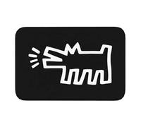 Tapis De Porte Abstract Dancing Haring Art Keith Geometric Paillasson D'Entrée Lavable Tapis De Bain Absorbant Tapis D'Entrée pour Couloirs Chambre Cuisine 40X60CM