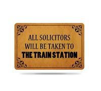 Tapis De Porte All Solicitors Will Be Taken to The Train Station Dutton Style Paillasson D'Entrée Antidérapant Tapis De Bain Lavable Tapis D'Entrée pour Couloirs Intérieur Jardin 40x60cm