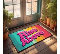 Tapis de porte amusant Rise Above: Embracing Challenges With Courage and Positivity Paillasson extérieur Tapis d'hiver Accessoires de chambre pour homme (50 x 80 cm)