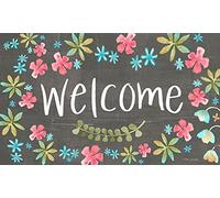 Tapis De Porte Antidérapant Tapis De Bienvenue Bienvenue chez Moi Indestructible Tapi De Sol D'Intérieur pour Couloir Cuisine Entrée 40X60Cm