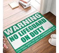 Tapis de porte avec avertissement « No Lifeguard On Duty », tapis de sol amusant pour décoration de bar pour la maison (taille : 40 x 60 cm)