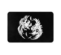 Tapis De Porte Combats De Coqs Douces Tapis De Bain Résistant Paillasson D'Entree pour Patio Chambre Couloir 60X40Cm