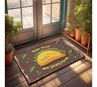 Tapis de porte d'automne Outdoor Thirsty Taco : l'ultime avertissement de déshydratation ! Paillasson de bienvenue pour l'extérieur du bureau d'entrée (40 x 60 cm)