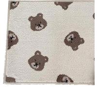 Tapis de porte de salle de bain PVC respectueux de l'environnement Carré antidérapant Tapis de sol de cuisine souple pour la maison Little Bear 40x60cm/15.7x23.6in