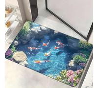 Tapis de porte d'entrée avec illusion d'optique 3D, le chien a peur du tapis avec trou 3D, ressemble à un piège à trous pour le salon, comme test et jeu avec votre chat ou chien