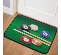 Tapis de porte d'entrée avec imprimé de table de billard, 60,9 x 91,4 cm, tapis antidérapant pour chambre, cuisine, maison, salle de bain, intérieur et extérieur