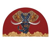 Tapis de Porte d'entrée Demi Lune Extérieur et Intérieur Antidérapant, Imperméable, Lavable, Retient la Poussière, Facile à Nettoyer, Paillasson, Couloir, Entrée, Cuisine, Chambre, 60x90cm