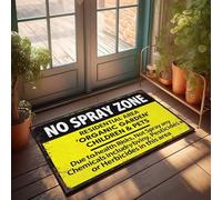 Tapis de porte d'entrée drôle zone sans pulvérisation : protéger la santé dans les zones résidentielles Paillasson Man Cave Decor Tapis pour cuisine (50 x 80 cm)