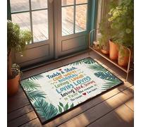 Tapis de porte d'entrée Outdoor Toolch & Stoch : une déclaration d'amour sincère et de connexion Paillasson décoratif pour chambre rétro (65 x 90 cm)