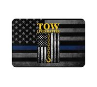 Tapis De Porte Deux Vies Ligne Jaune Fine Chauffeur De Dépanneuse Paillasson Drole Durable Tapis De Baignoire, pour Douche, Cuisine, Salon, 40x60cm