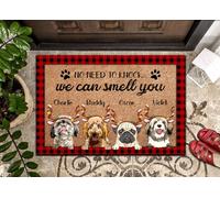 Tapis De Porte Doux Tapis De Bain Antidérapant Paillasson D'Entree pour Terrasse Salon Bain 40X60Cm Pas Besoin De Frapper, on Te Sent, Chien.