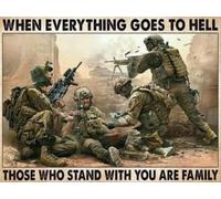 Tapis De Porte Durable Paillasson Quand Tout Part en Vrille, Ceux Qui sont À Vos Côtés sont des Soldats De La Famille Antidérapant Tapi Entrée pour Intérieur Chambre Porte D'Entrée 40X60Cm