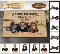 Tapis De Porte Facile À Nettoyer Tapis De Bain Anti-Poussière Paillasson D'Entree pour Bain D'Entrée Salon 40X60Cm Créer des Souvenirs À Moto