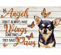 Tapis De Porte Facile À Nettoyer Tapis De Bienvenue Les Anges N'Ont Pas Toujours d'ailes, Parfois Ils Ont De Nouvelles Pattes De Chihuahua Anti-Saleté Tapi De Sol D'Intérieur 40X60Cm