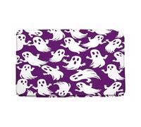 Tapis De Porte Icônes Mignonnes De Dessin Animé Violet d'halloween Effrayantes, Gothiques Paillasson Lavable en Machine Drole Tapis De Douche, pour Couloir, Salle De Bain, Cuisine, 40x60cm