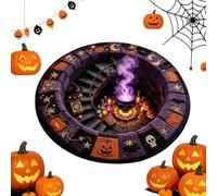Tapis De Porte Illusion Halloween Tapis Abîme Rond Effrayant En Peluche