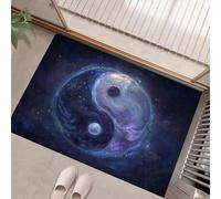 Tapis De Porte Intérieur Extérieur 60 x 90 cm, Design en Vortex du Ciel étoilé cosmologie Tapis D'Extérieur Antidérapant,Paillasson Absorbant Et Lavable Bleu-Violet