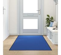 Tapis De Porte Lavable Bleu 120x250 Cm