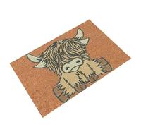 Tapis de porte mignons - Tapis de porte amusant d'animaux des hautes terres 15,75 x 23,62 pouces, paillasson antidérapant à séchage rapide | Tapis d'entrée intérieur et extérieur mu