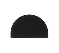 Vidaxl Tapis De Porte Noir Demi-Rond 50x80 Cm Fibre De Coco Touffeté