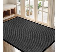 Tapis de Porte Paillasson 45 x 125 cm Tapis de Sol Antidérapant Lavable en Machine Paillassons pour Entrée pour Chien, Entrée, Porte et Couloir, Noir