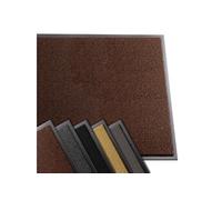 Vounot Tapis de porte 90x120 cm antidérapant anti-poussière imperméable lavable Marron-Noir