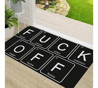 Tapis de Porte Paillasson d'Entree Interieur et Extérieur Tapis,Va Te Faire Foutre des éléments Chimiques de la Phrase drôle du Tableau périodique,Antidérapant et Absorbant Tapis pour Chambre 50x80cm