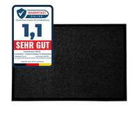 Tapis de Porte Paillasson d'entrée Monochrom Noir 40 x 60 cm