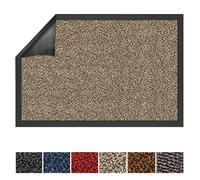 Tapis de Porte Paillasson d'entrée SKY moutarde-noir 120 x 180 cm